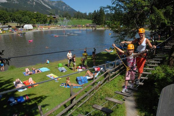 Klettergarten am Badesee in der Ramsau